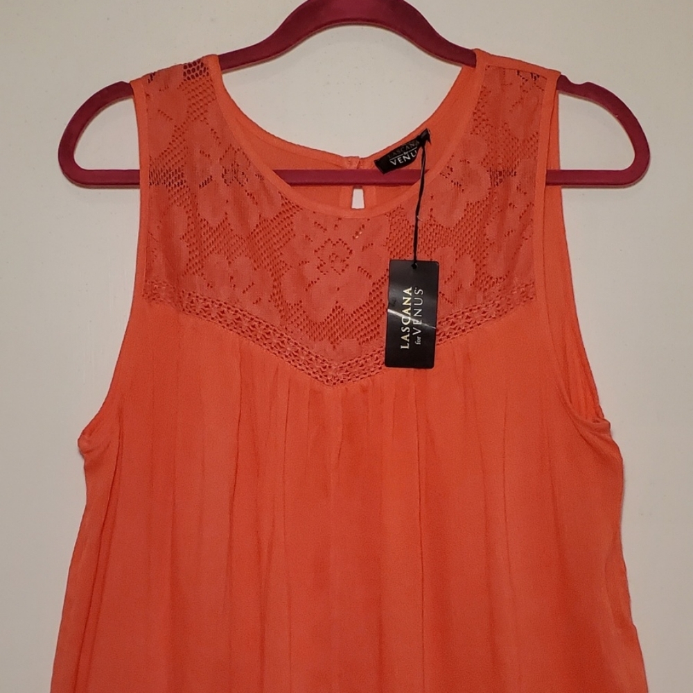 Salmon Sleeveless Blouse